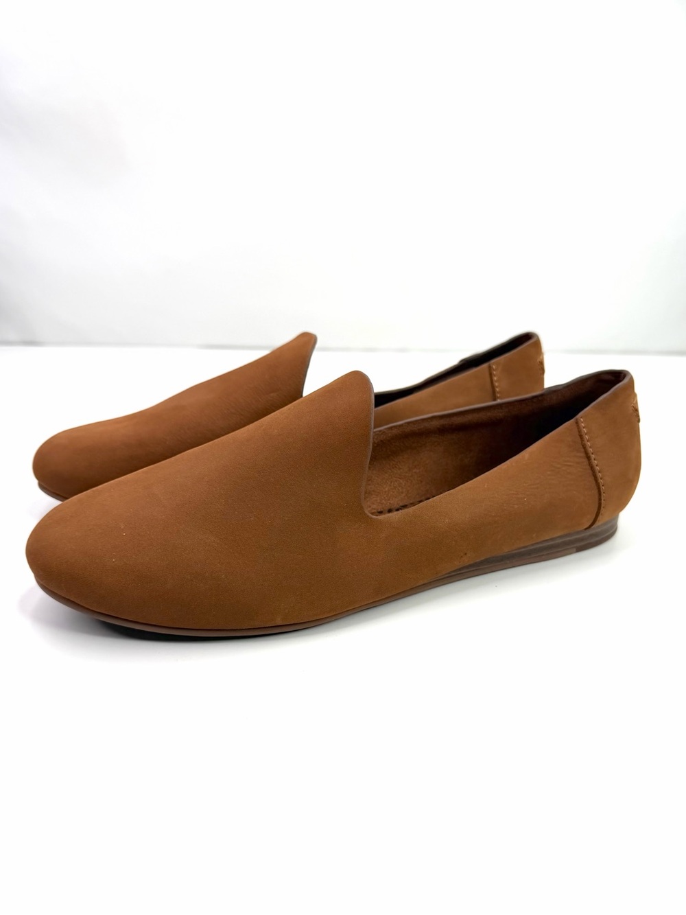 Toms Tan Oiled Nubuck Darcy Slip-On Loafers